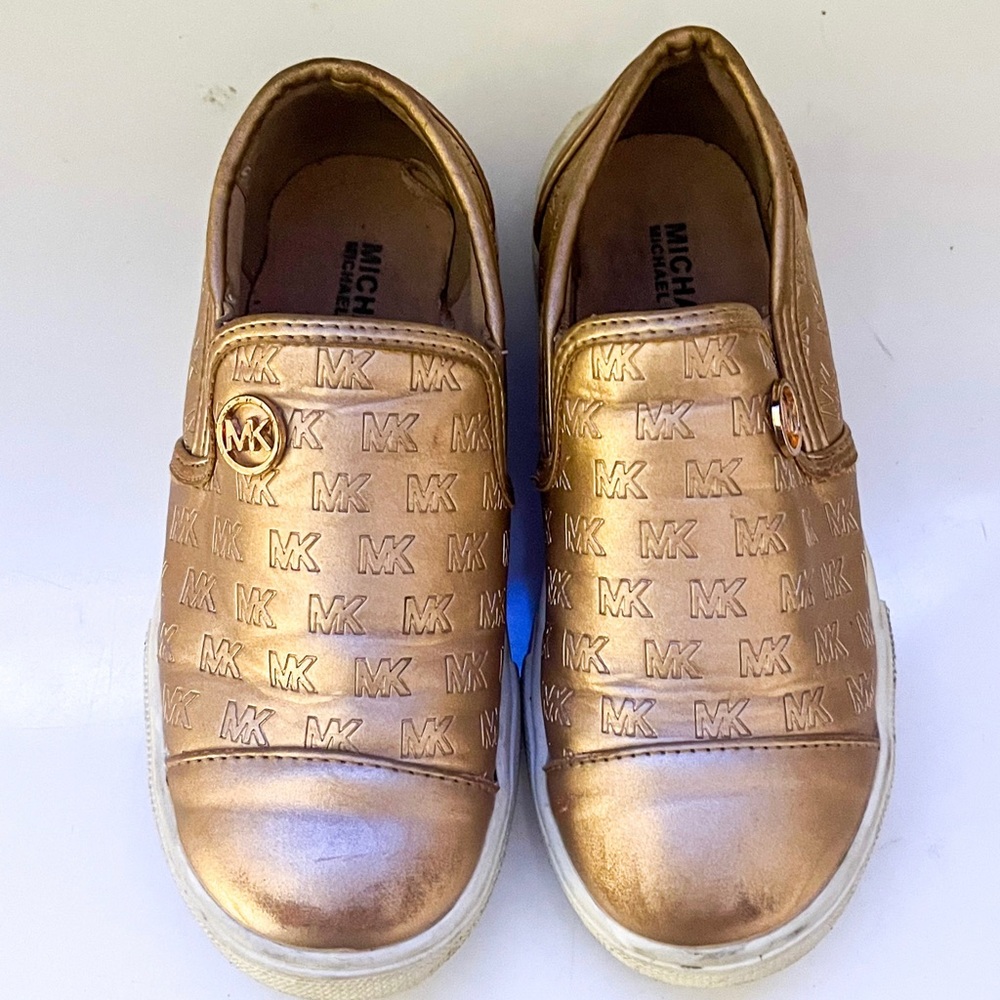 Michael Kors Pink Shimmery Girls Slip-On Shoes Size US11, UK10.5, EU28